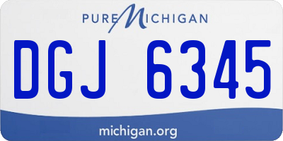 MI license plate DGJ6345