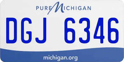 MI license plate DGJ6346