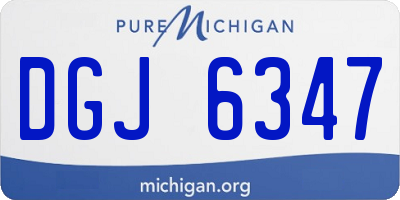 MI license plate DGJ6347