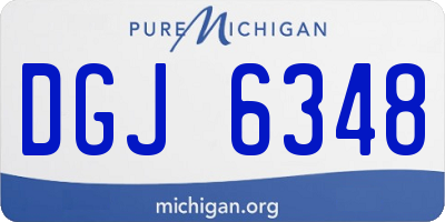 MI license plate DGJ6348