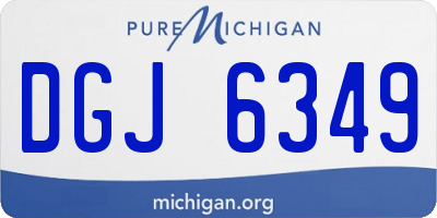 MI license plate DGJ6349