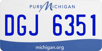 MI license plate DGJ6351