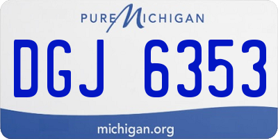 MI license plate DGJ6353