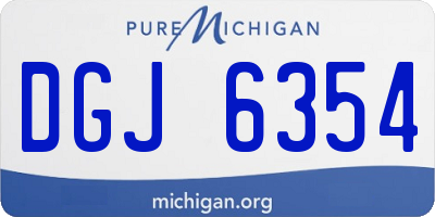 MI license plate DGJ6354