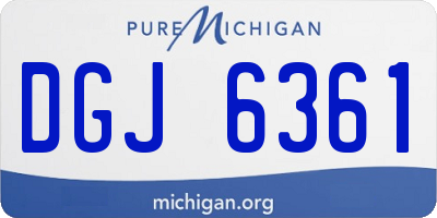 MI license plate DGJ6361