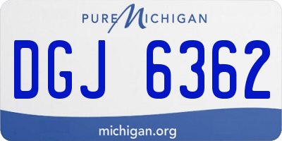 MI license plate DGJ6362