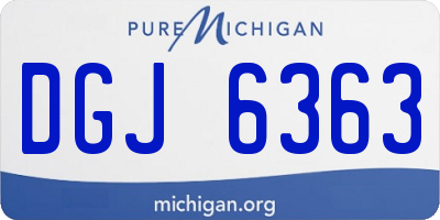 MI license plate DGJ6363