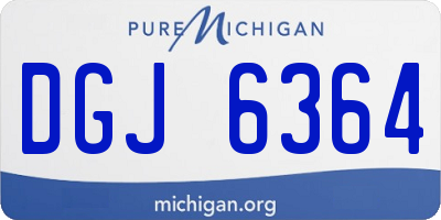 MI license plate DGJ6364