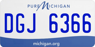 MI license plate DGJ6366