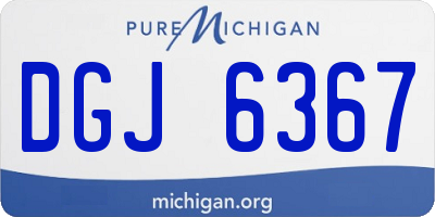 MI license plate DGJ6367