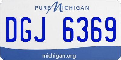 MI license plate DGJ6369