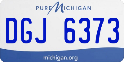 MI license plate DGJ6373