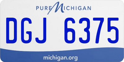 MI license plate DGJ6375