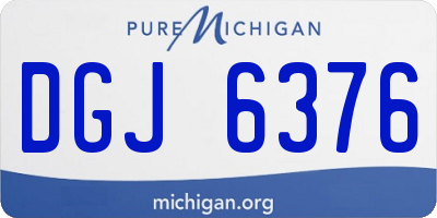 MI license plate DGJ6376