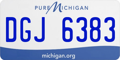 MI license plate DGJ6383