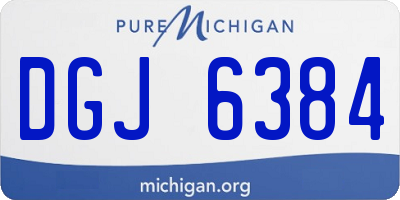 MI license plate DGJ6384