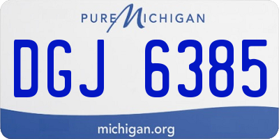MI license plate DGJ6385
