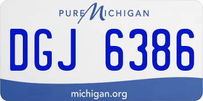 MI license plate DGJ6386