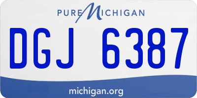 MI license plate DGJ6387