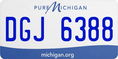 MI license plate DGJ6388
