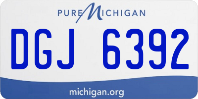 MI license plate DGJ6392