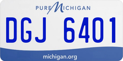 MI license plate DGJ6401