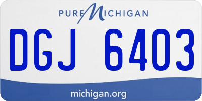 MI license plate DGJ6403