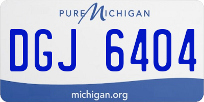 MI license plate DGJ6404
