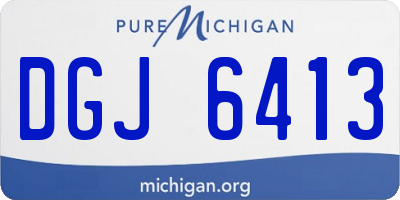 MI license plate DGJ6413