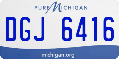 MI license plate DGJ6416