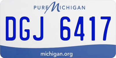 MI license plate DGJ6417