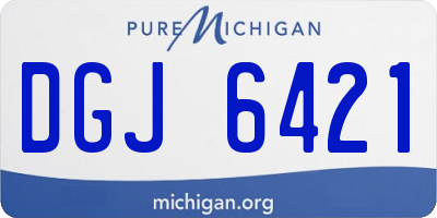 MI license plate DGJ6421