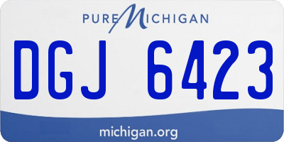 MI license plate DGJ6423