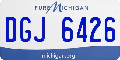 MI license plate DGJ6426