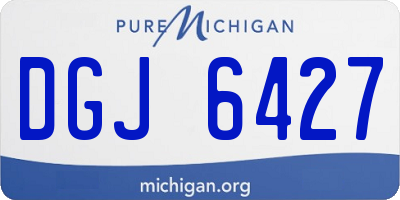 MI license plate DGJ6427