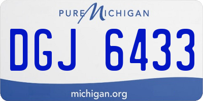 MI license plate DGJ6433