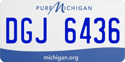 MI license plate DGJ6436