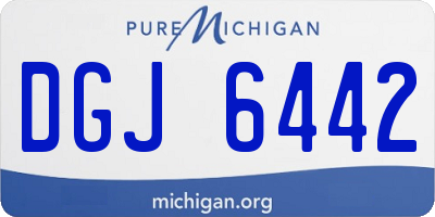 MI license plate DGJ6442