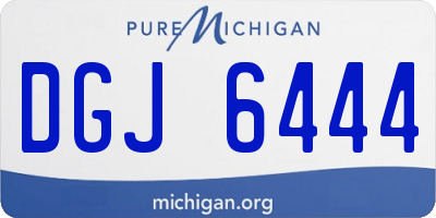 MI license plate DGJ6444