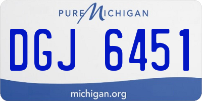 MI license plate DGJ6451