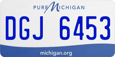 MI license plate DGJ6453