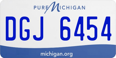 MI license plate DGJ6454