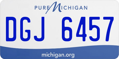 MI license plate DGJ6457