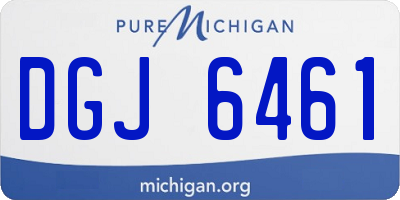 MI license plate DGJ6461