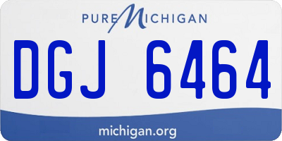 MI license plate DGJ6464