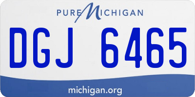MI license plate DGJ6465