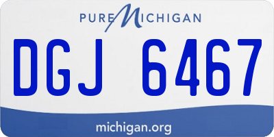 MI license plate DGJ6467