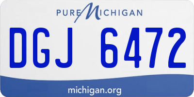 MI license plate DGJ6472