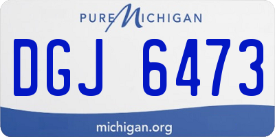 MI license plate DGJ6473