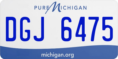 MI license plate DGJ6475